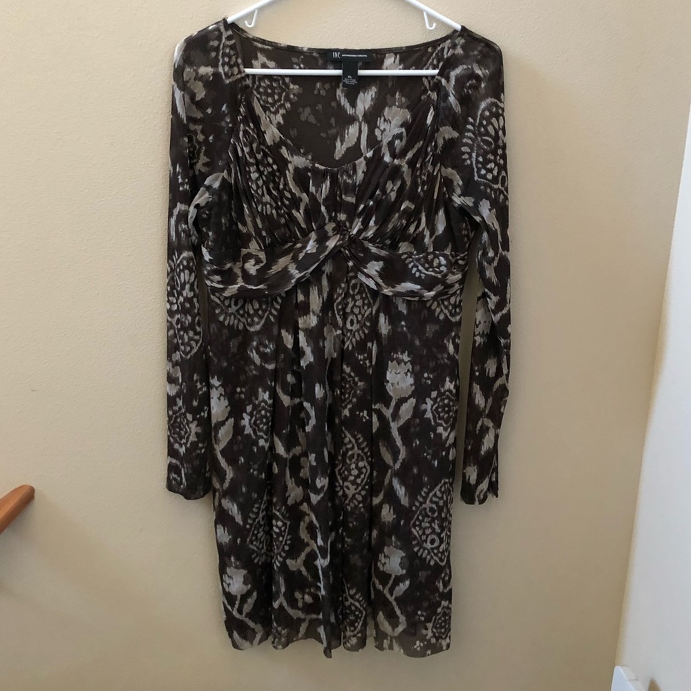 INC Lightweight Dress with an Ikat Print Sz XL